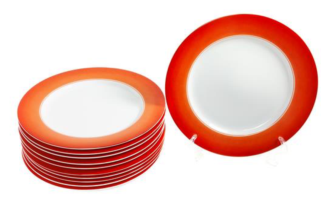 * A Group of Eleven Lynn Chase Porcelain Dinner Plates (1 of 1)