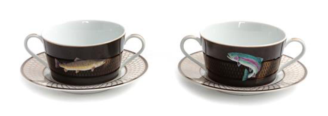 * A Set of Lynn Chase Porcelain Coffee Cups and Saucers (1 of 1)