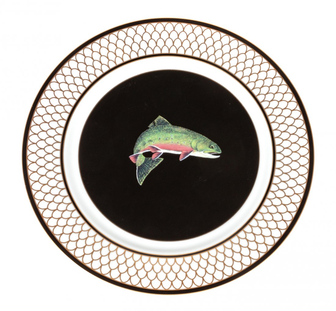 * A Group of Ten Lynn Chase Porcelain Luncheon Plates (1 of 1)