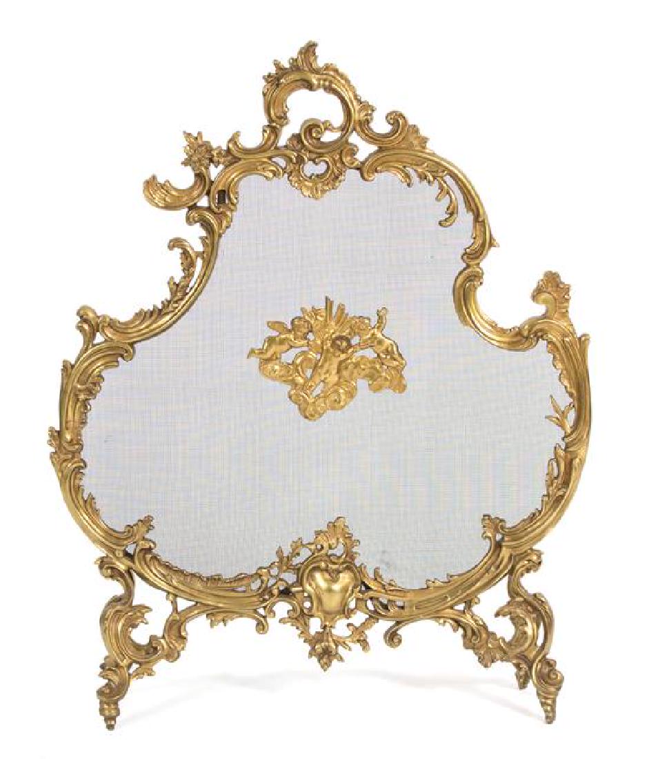 A Louis XV Style Gilt Bronze and Wire Mesh (1 of 1)