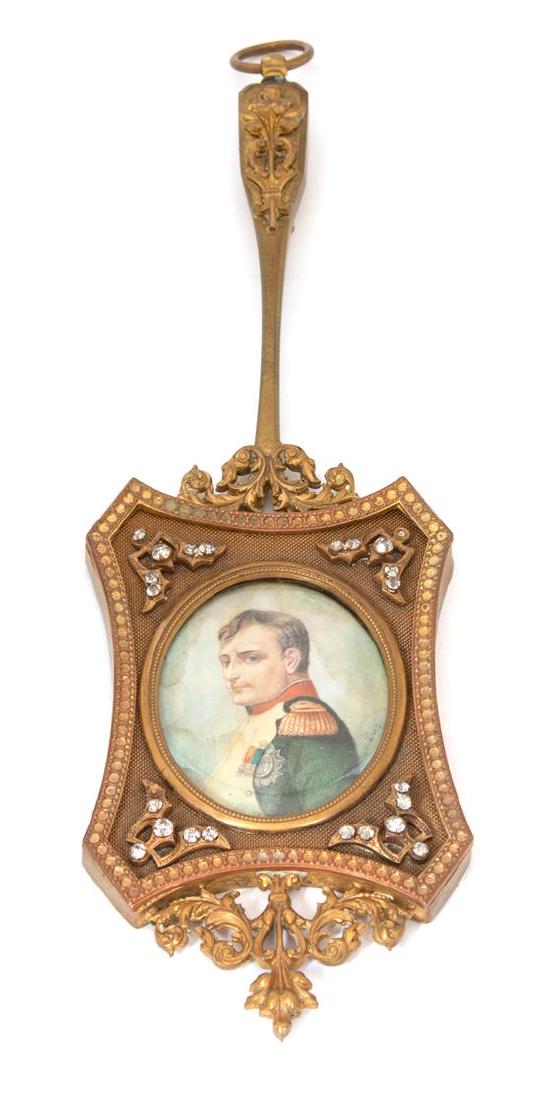 A French Gilt Bronze and Jeweled Framed Miniature (1 of 1)