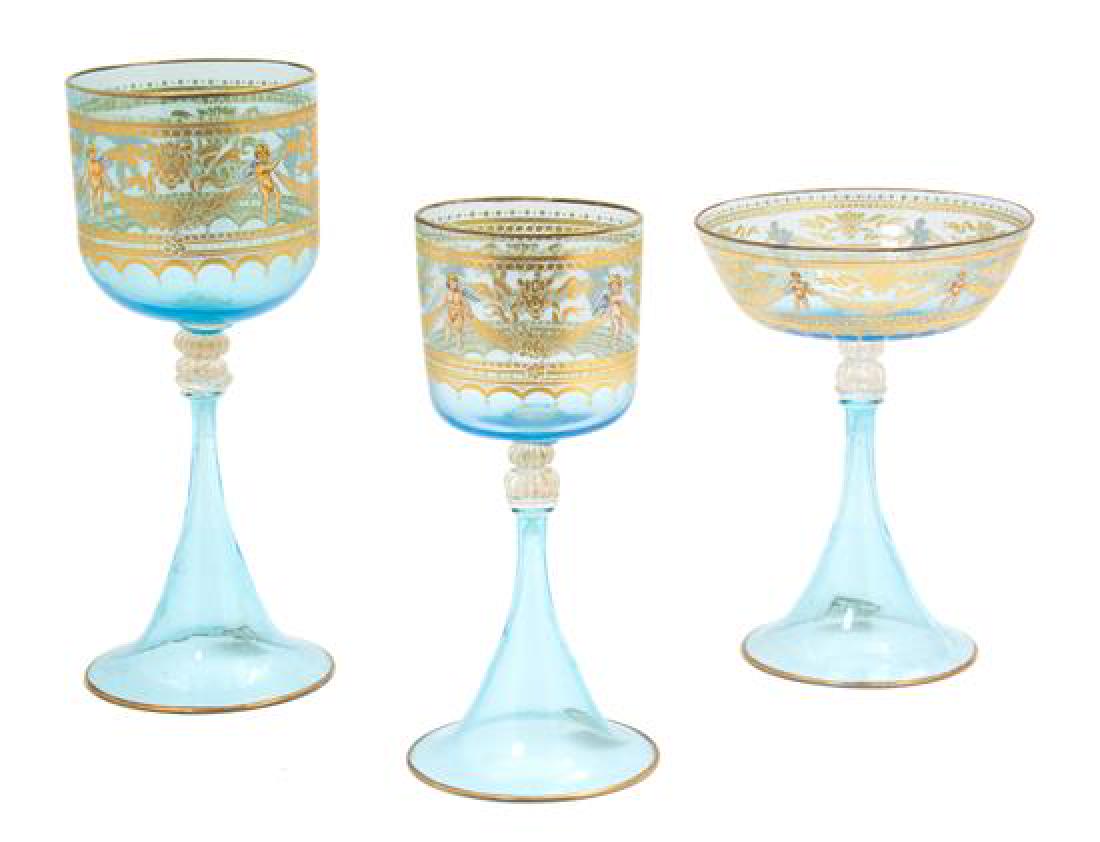 A Collection of Murano Glass Stemware Height of tallest (1 of 1)