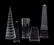 A Collection of Four Crystal Objects Height of tallest