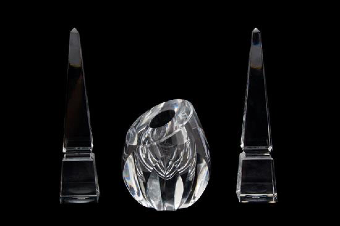 Three Pieces of Baccarat Crystal Height of taller 10 (1 of 1)