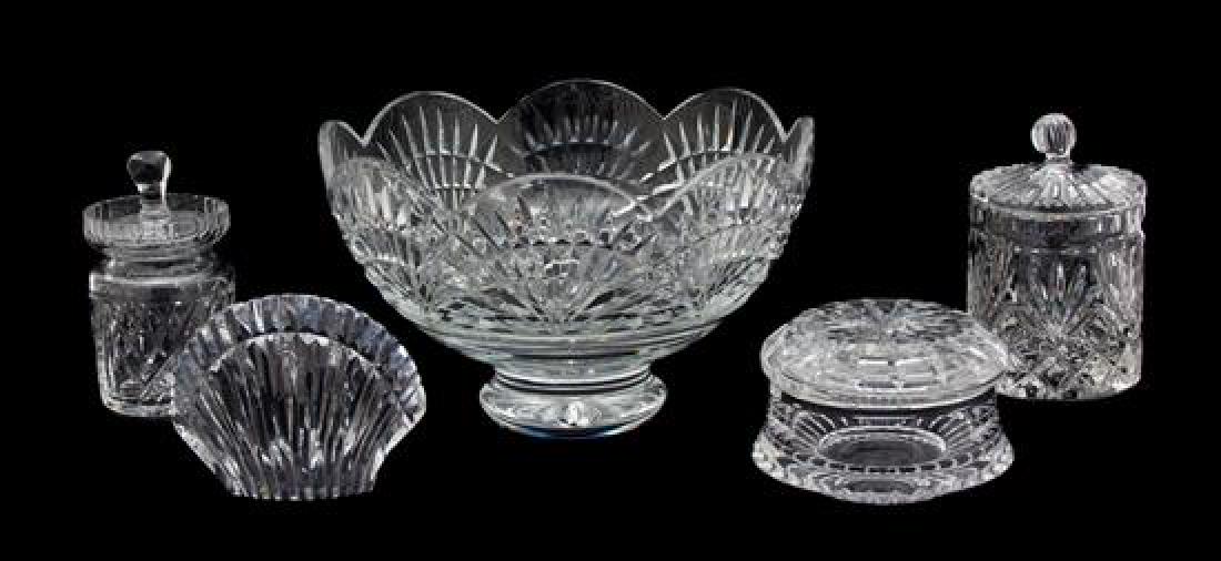 Five Pieces of Cut Glass Height of largest 6 inches (1 of 1)