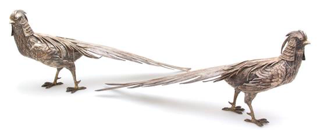 A Pair of Spanish Silver and Silver Plate Models of (1 of 1)