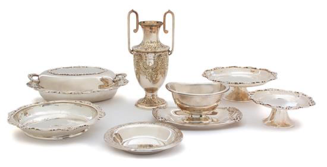 A Group of Seven Miscellaneous Silver Plate Articles (1 of 1)