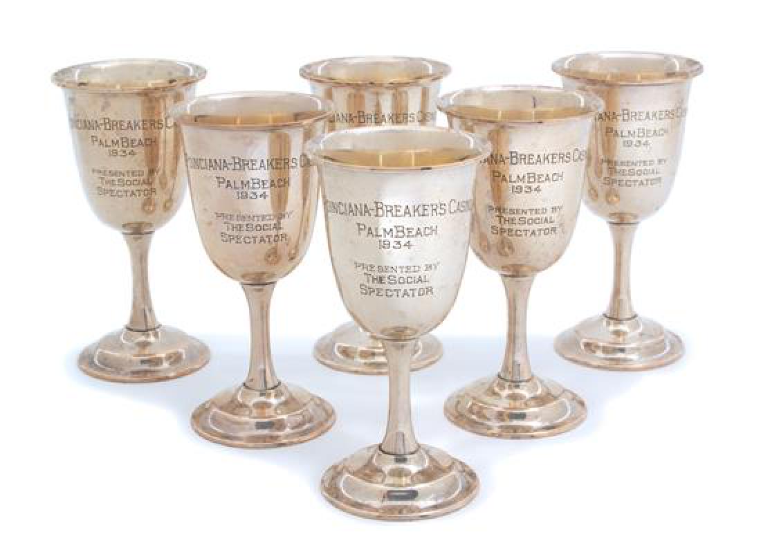 A Set of English Silver Goblets, Possibly Birmingham, (1 of 1)