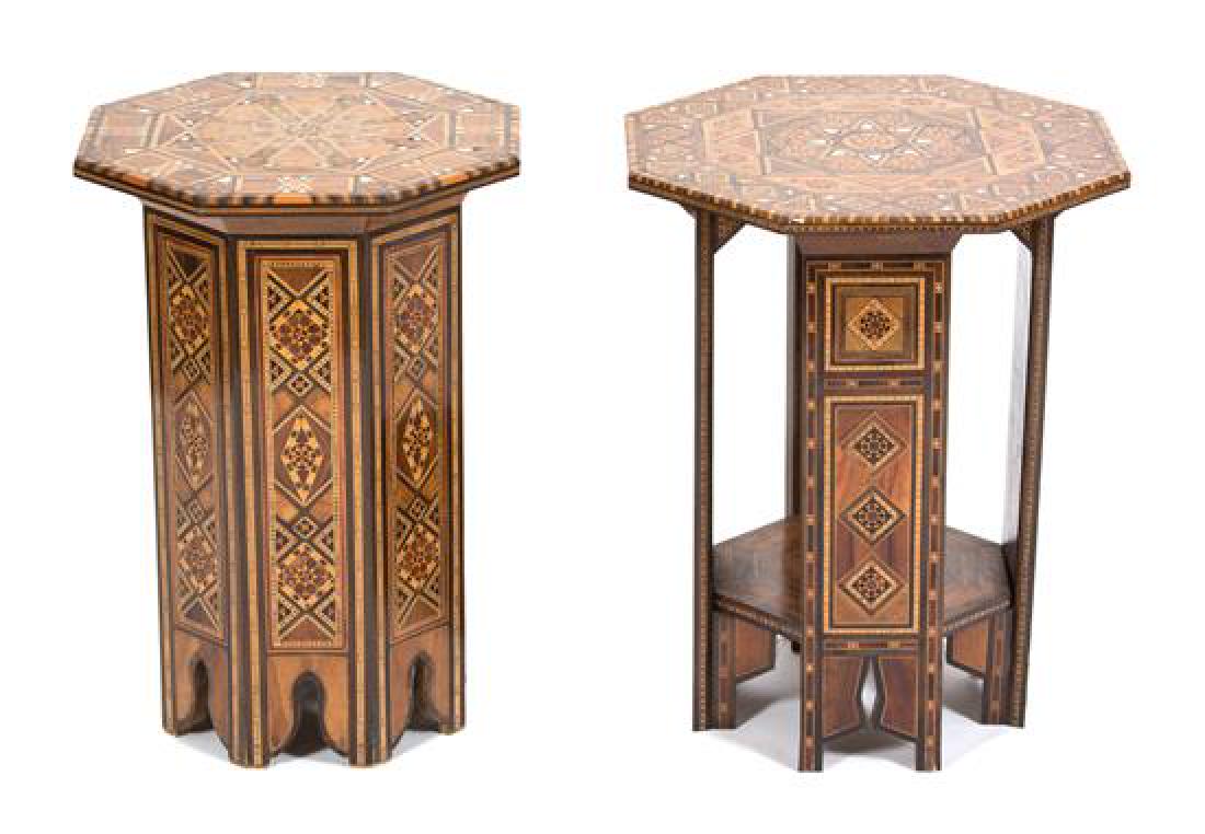 Two Syrian Mother-of-Pearl Inlaid Octagonal Side Tables (1 of 1)