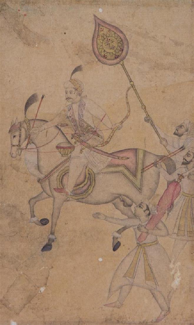 An Indian Mughal Drawing Image 5 x 3 inches. (1 of 1)