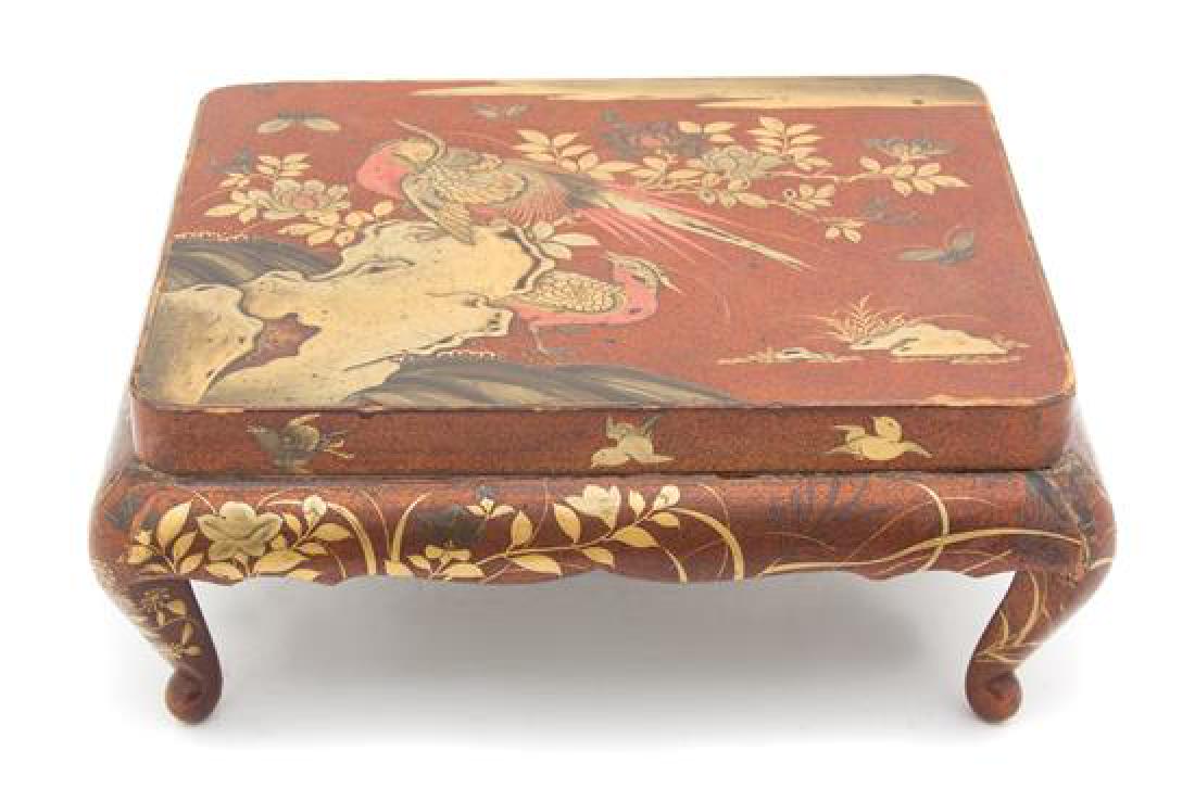 A Japanese Red and Gilt Lacquer Miniature Presentation (1 of 1)