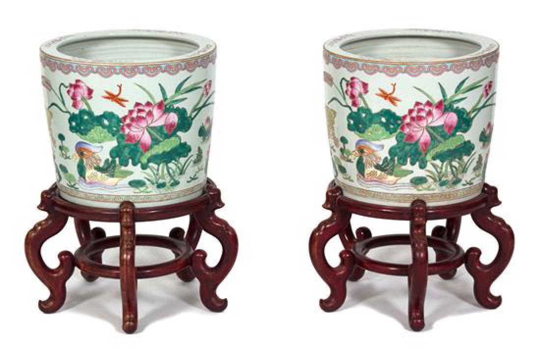 A Pair of Chinese Export Famille Rose Porcelain (1 of 1)