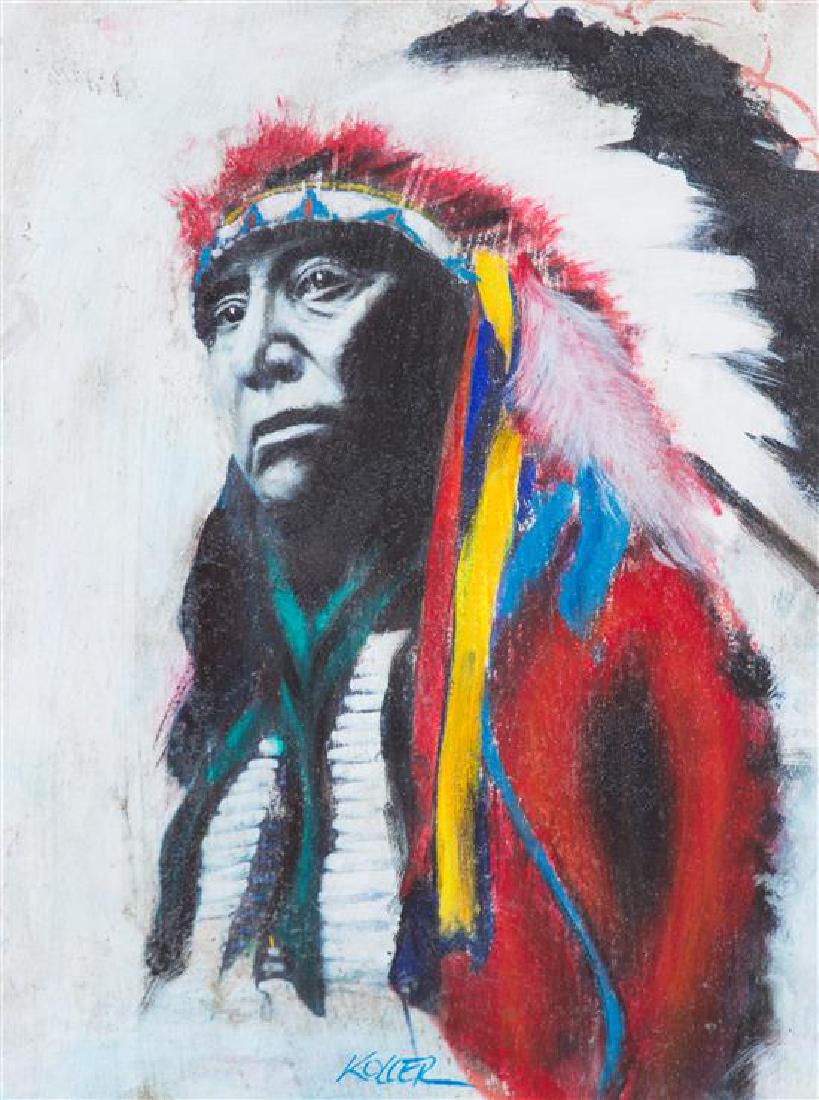 Helmut Koller, (Austrian, b. 1954), Indian Chief (1 of 1)