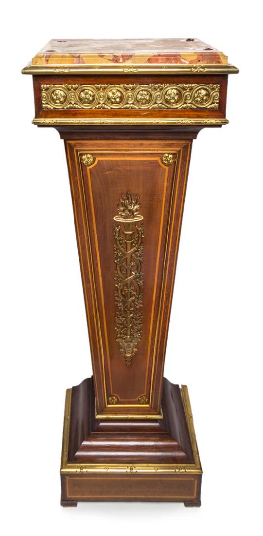A Louis XVI Style Gilt Bronze Mounted Pedestal Height (1 of 1)