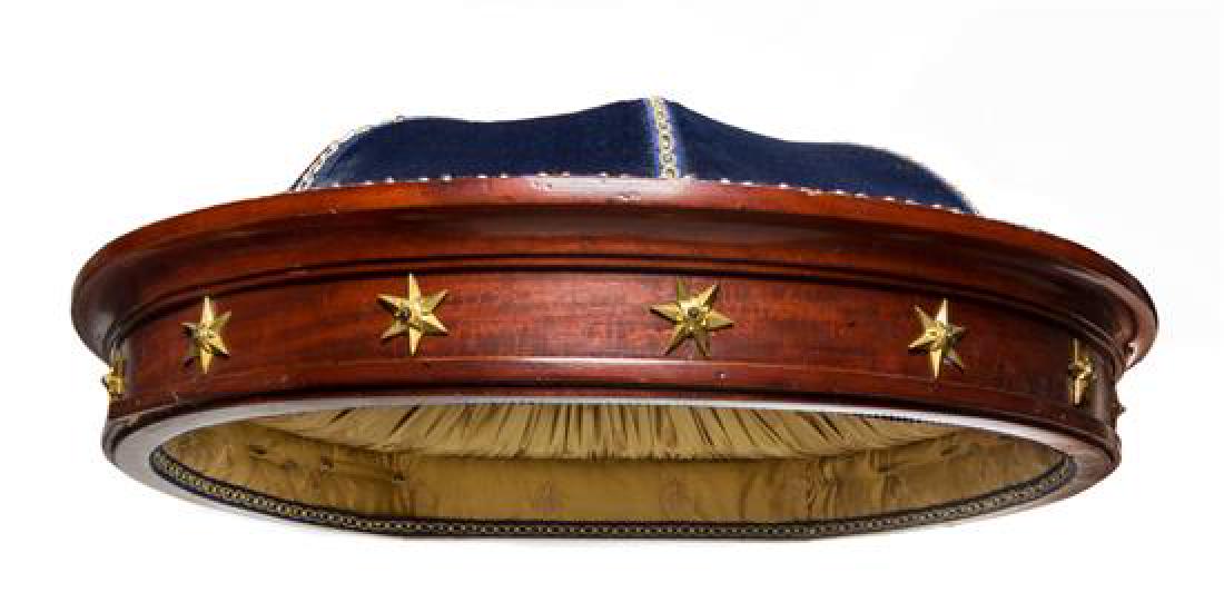 An Empire Style Gilt Metal Mounted Ciel de Lit Width 25: An Empire Style Gilt Metal Mounted Ciel de Lit 20th century the molded frame mounted with six-pointed stars and issuing the drapery. Width 25 1/2 inches. Estimate $500-700 Property of a Private Collec