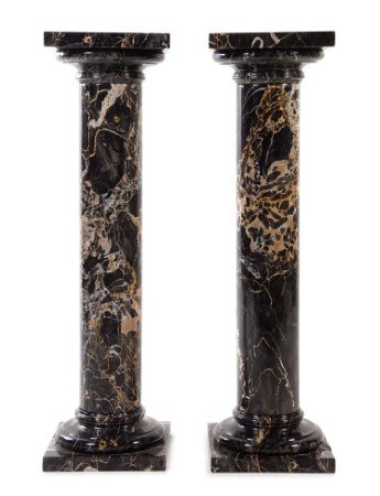A Pair of Continental Marble Pedestals Height 42 (1 of 1)