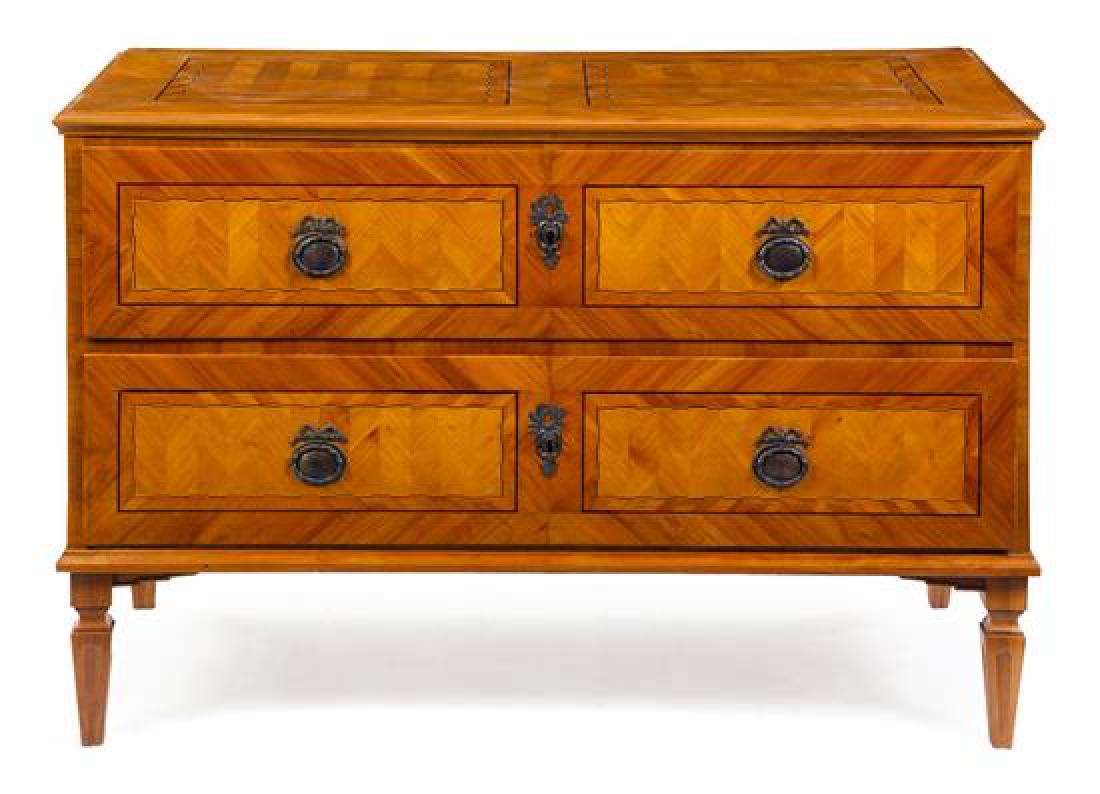 An Italian Parquetry Commode Height 33 1/4 x width 51 x (1 of 1)