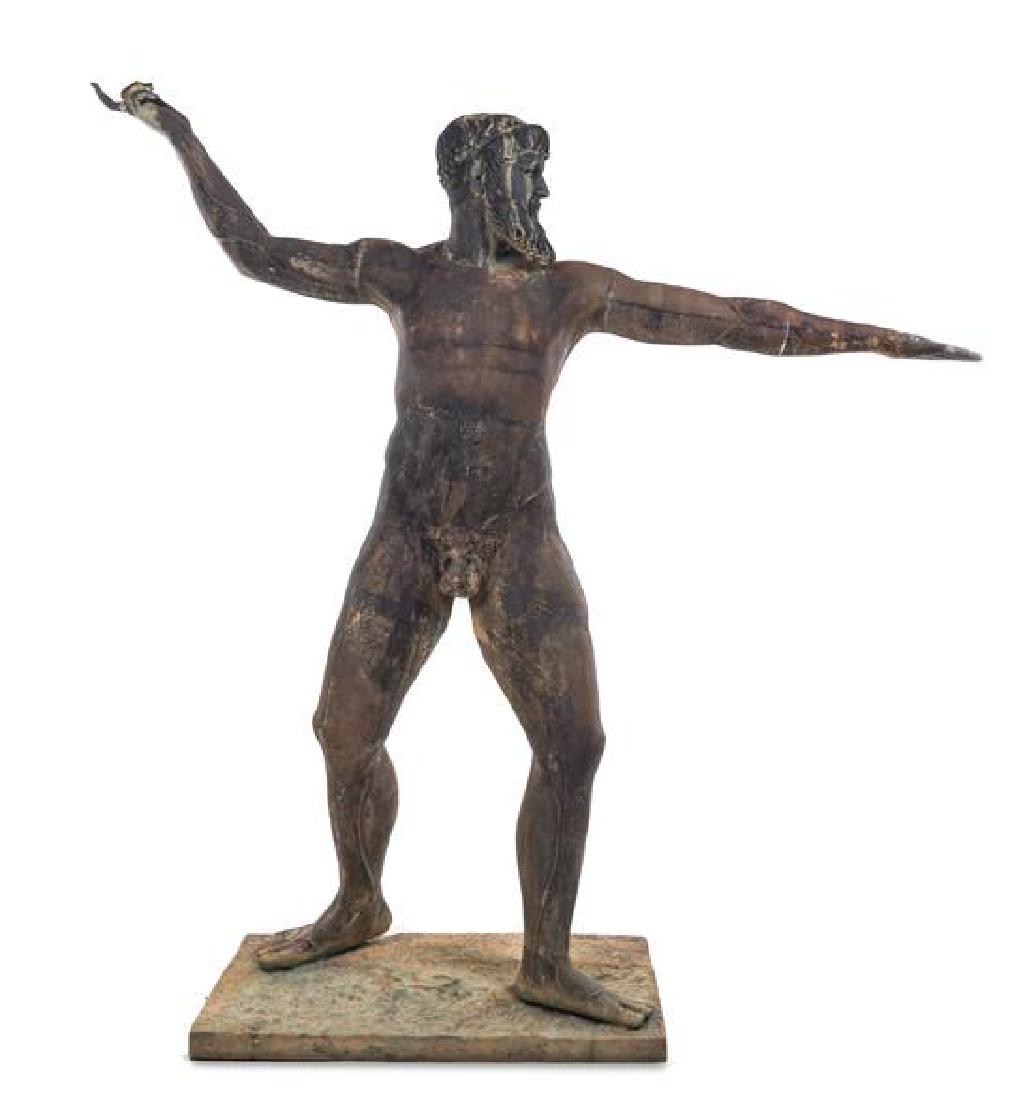 A Cast Metal Figure of a Man Height 85 inches. (1 of 2)