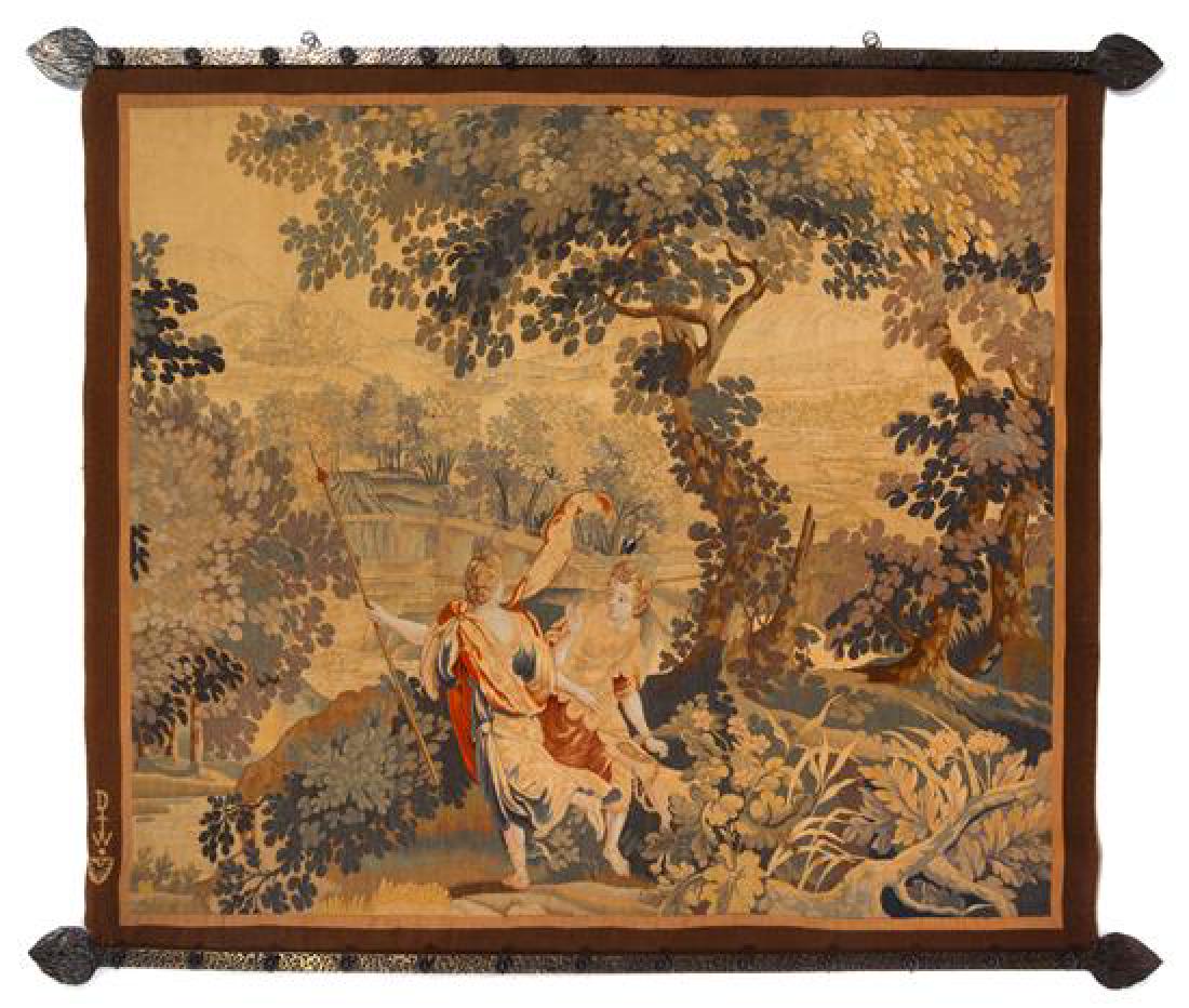 A Continental Wool Tapestry 3 feet 11 inches x 4 feet 6 (1 of 1)