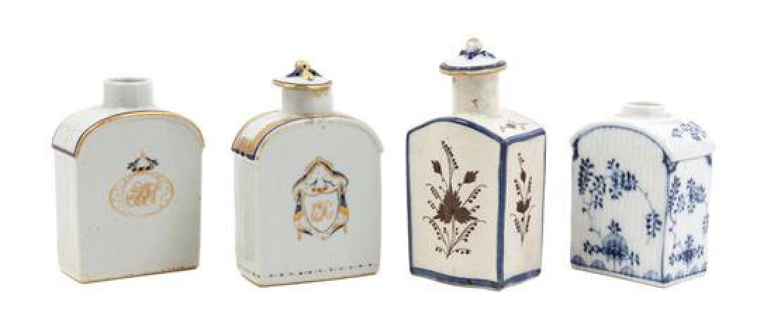 Four Chinese Export Porcelain Tea Caddies Height of (1 of 1)