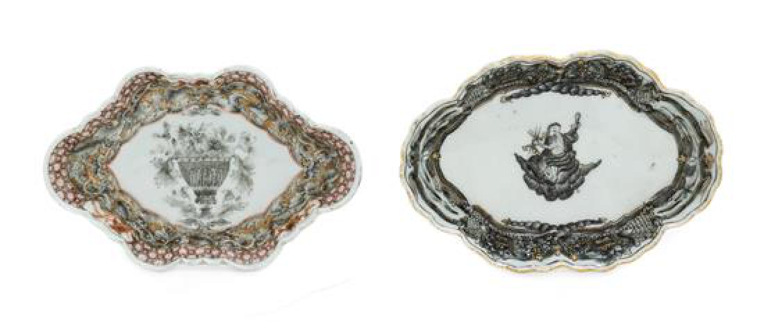 Two Chinese Export Porcelain Spoon Rests Width of each (1 of 1)