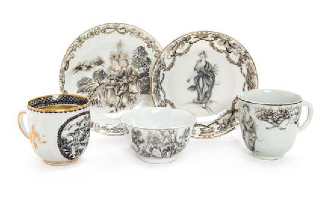Five Chinese Export Porcelain Tea and Coffee Articles (1 of 1)