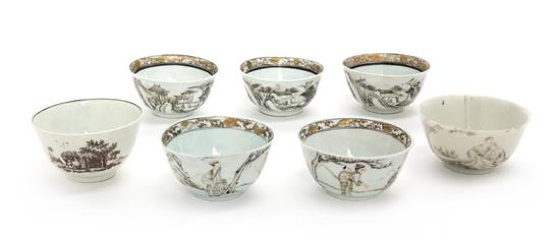 Seven Chinese Export Porcelain Tea Bowls Diameter of (1 of 1)