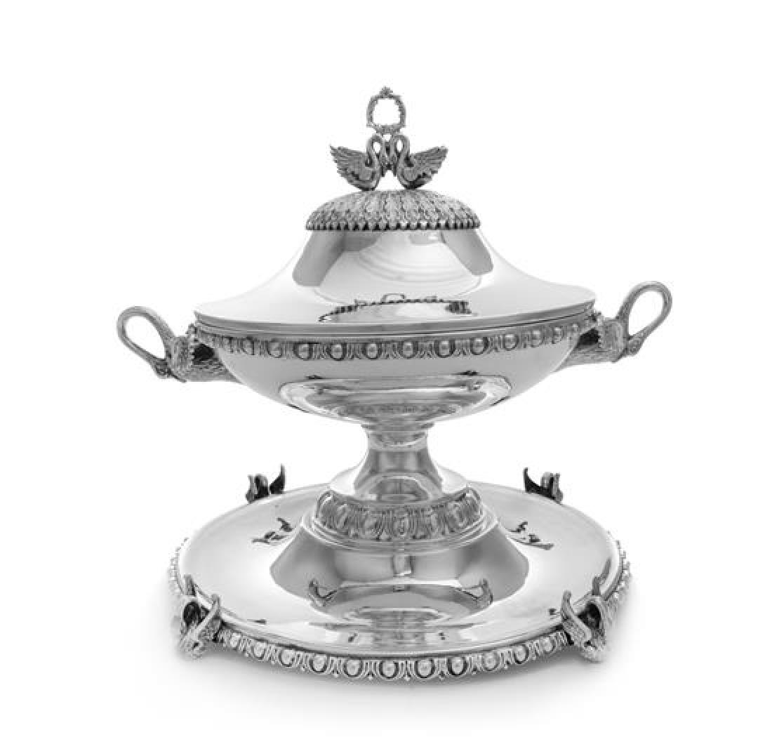 An Italian Silver Center Bowl and Underplate, Adriano (1 of 2)