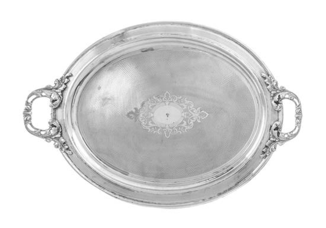 * An Ottoman Empire Silver Serving Tray, Reign of (1 of 2)