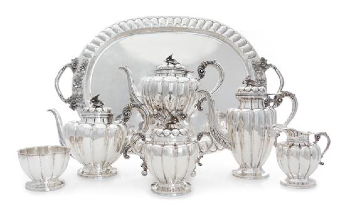 A Mexican Silver Seven-Piece Tea and Coffee Service, (1 of 2)