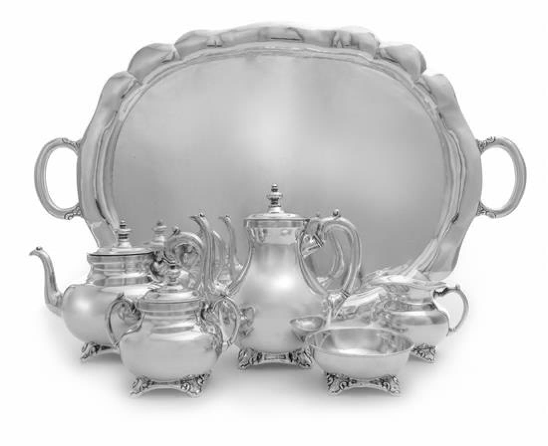 * A Mexican Silver Six-Piece Tea and Coffee Service, C. (1 of 2)