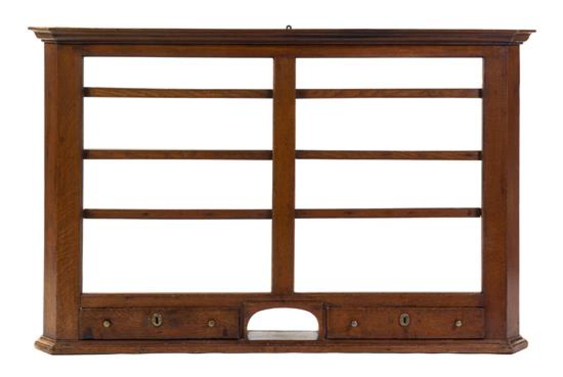 A George III Oak Hanging Etagere Height 40 3/4 x width (1 of 1)