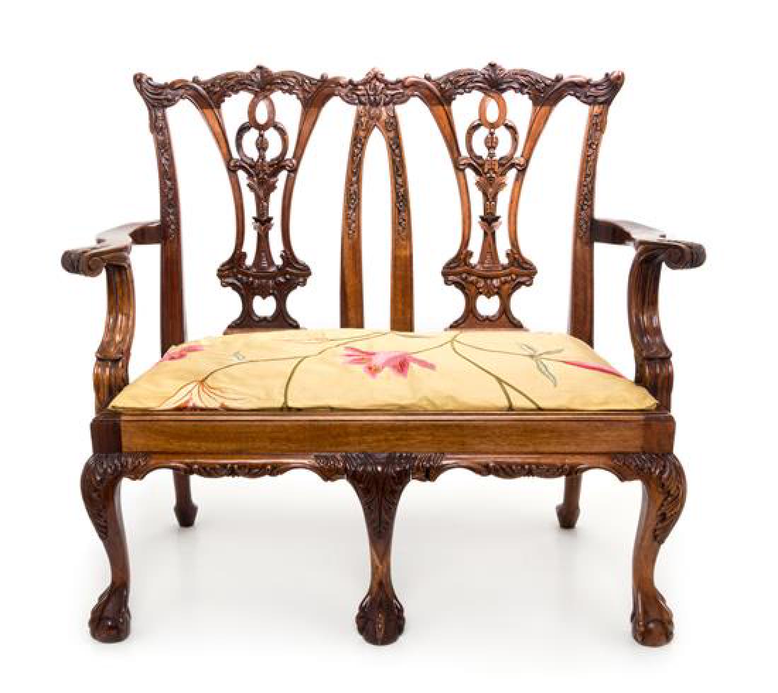 A George III Mahogany Child's Bench Height 25 2/4 x (1 of 1)