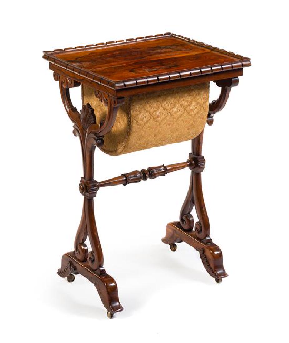 A Late Regency Mahogany Sewing Table Height 30 1/4 x (1 of 1)