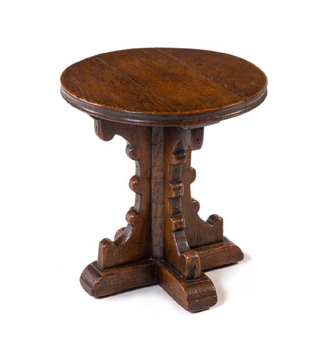An English Oak Stool Height 18 x diameter 17 inches. (1 of 1)