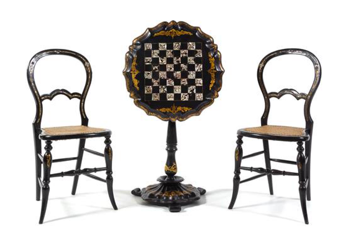 A Victorian Parcel Gilt and Mother-of-Pearl Inlaid (1 of 1)