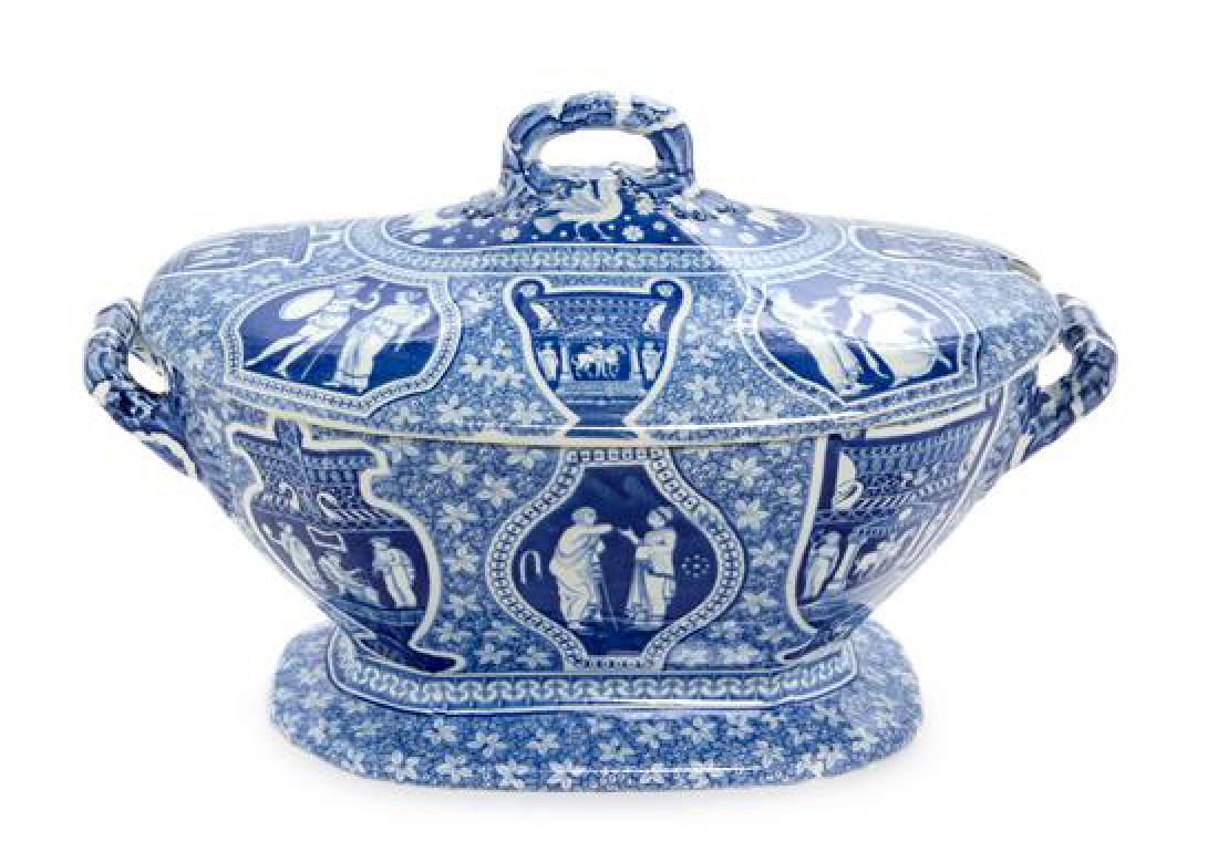 A Spode Earthenware Covered Soup Tureen and Underplate (1 of 1)