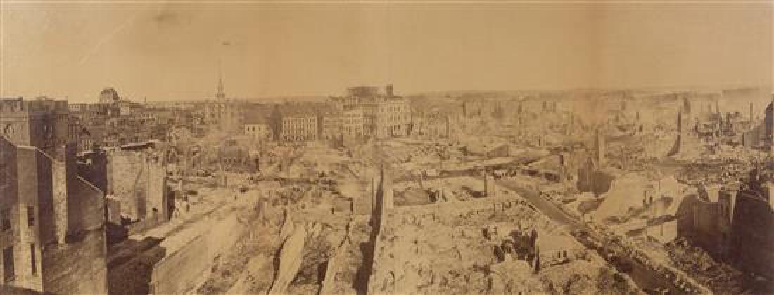 [CHICAGO FIRE]. "View of Aftermath of Chicago Fire." 12 (1 of 1)