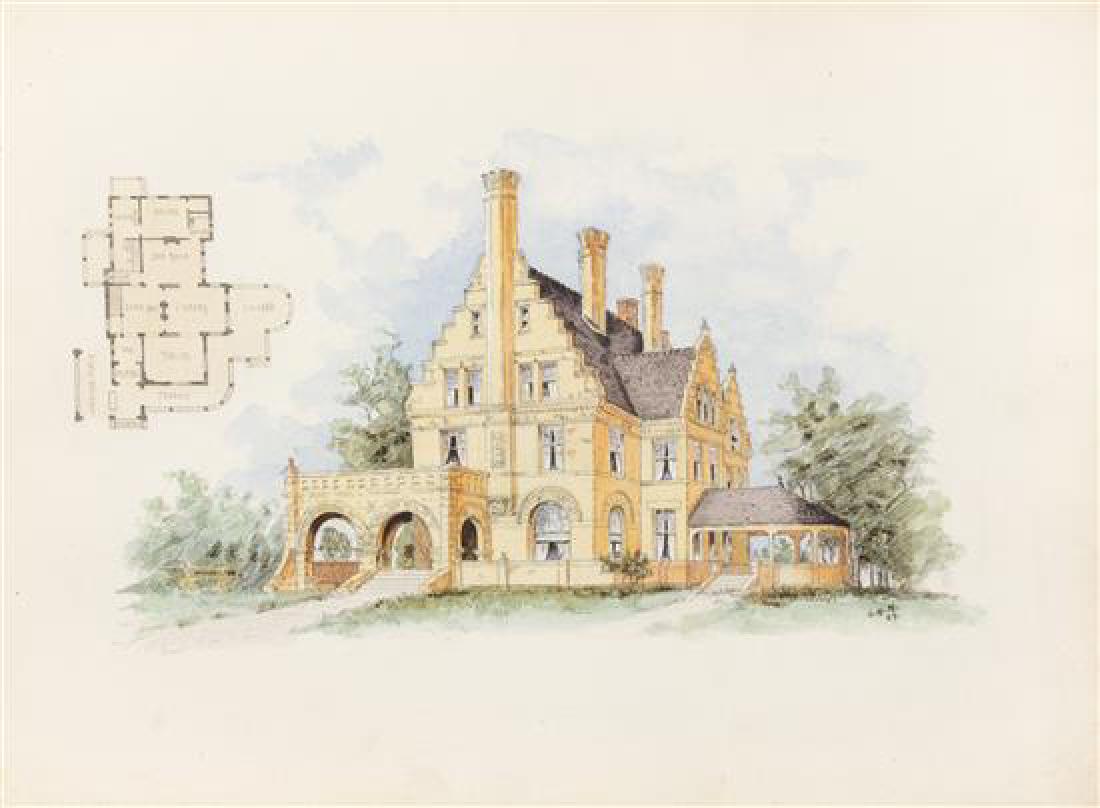 [ARCHITECTURE]. MATZ, Otto (1830-1919). Sketchbook, ca (1 of 3)