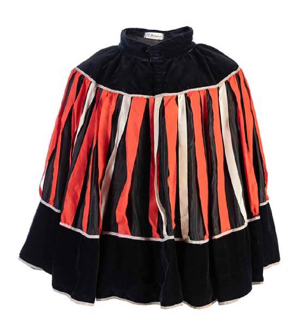 A Lyric Opera Black and Red Stripe Cape, (1 of 1)