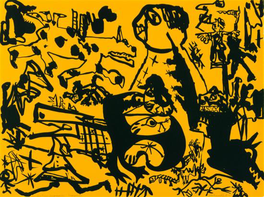 John Himmelfarb, (American, b. 1946), What they Were,: John Himmelfarb (American, b. 1946) What they Were, Regression, Whirled Map, and Actually Doing lithographs each signed, titled and dated in pencil 15 x 20 inches. Estimate $500-700