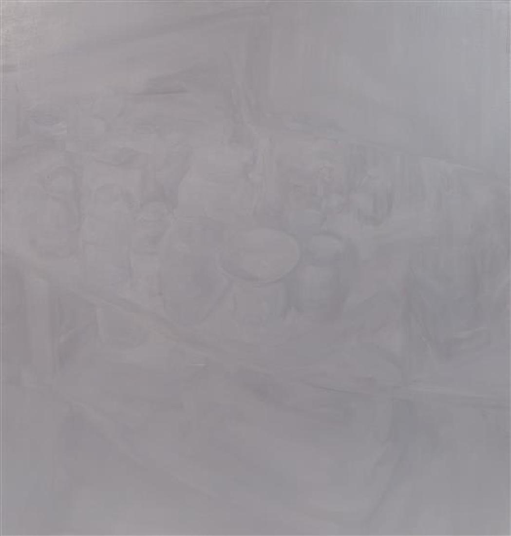 Gaylen Gerber, (American, b. 1955), Untitled (Still: Gaylen Gerber (American, b. 1955) Untitled (Still Life), c. 1990 oil on canvas signed Gerber (verso) 40 x 38 inches. Estimate $4,000-6,000