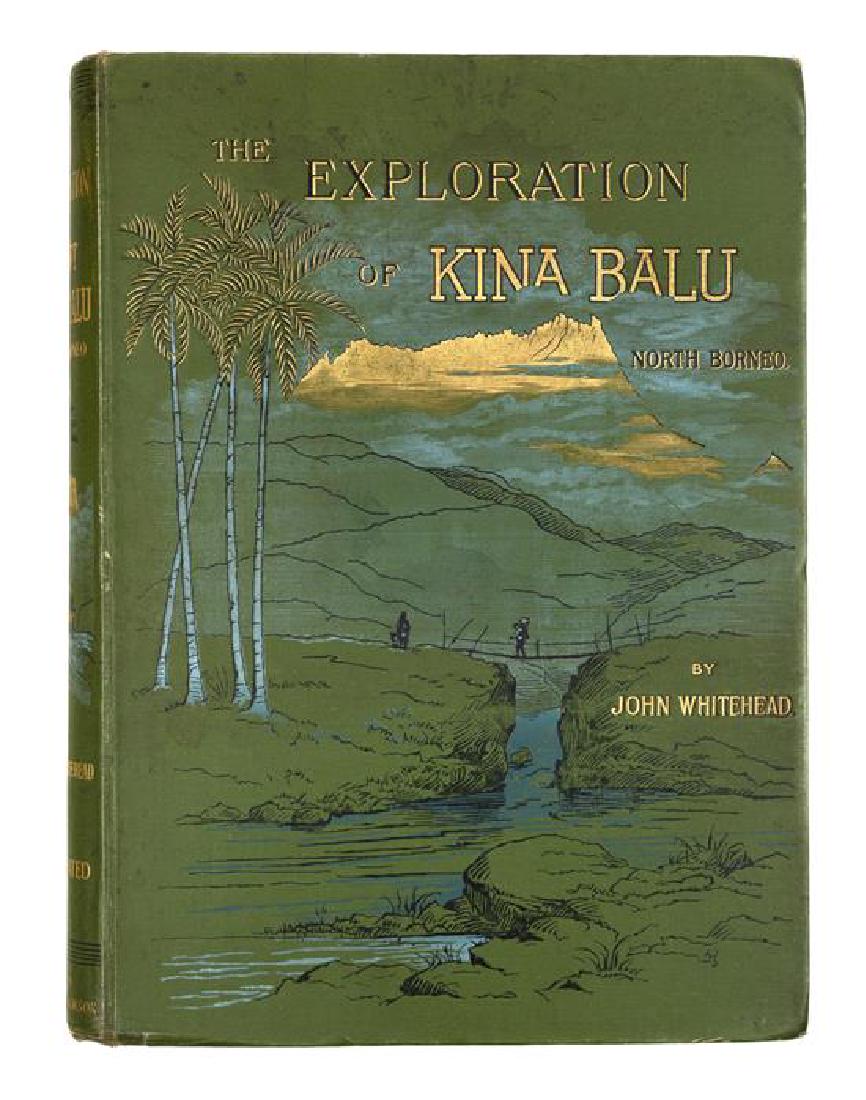WHITEHEAD, John (1860-1899). The Exploration of Kina: WHITEHEAD, John (1860-1899). The Exploration of Kina Balu, North Borneo. London: Gurney & Jackson, 1893. Folio (355 x 245 mm). 32 lithographed plates (13 in color), numerous woodcut illustrations. (So
