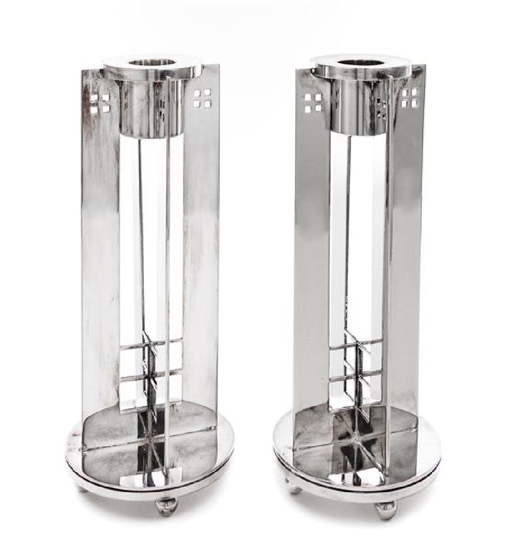 * A Pair of American Silver-Plate Candlesticks, Richard (1 of 1)