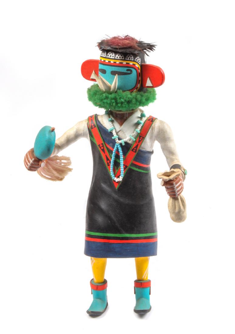 Contemporary Southwestern Painted Wood Kachina Height 9 (1 of 1)