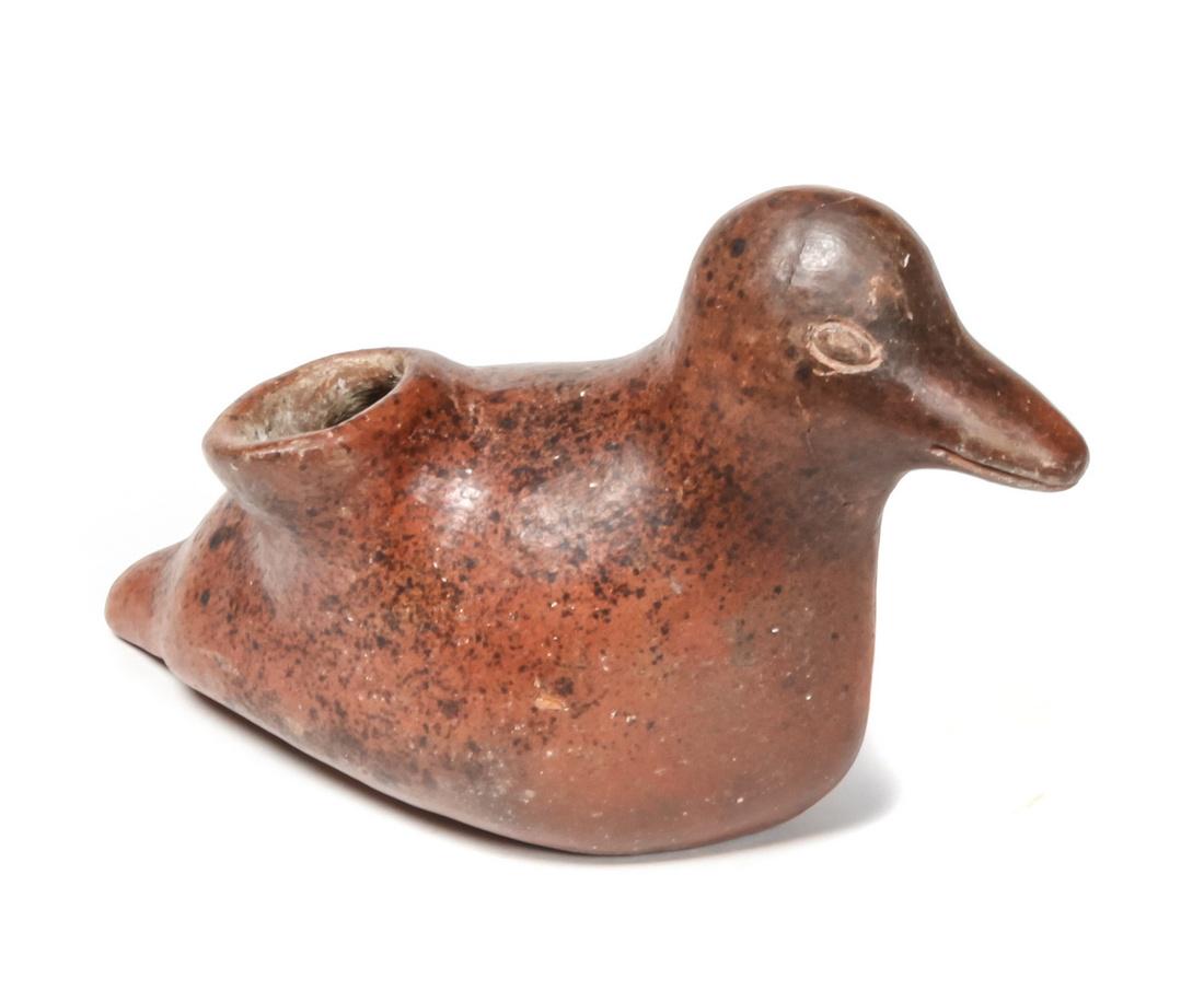 * Colima Bird Vessel Height 4 1/2 x width 3 x depth 6: * Colima Bird Vessel Height 4 1/2 x width 3 x depth 6 1/2 inches Estimate $200-400 Property from the Collection of Joan Spencer Cooke, Prairie Village, Kansas