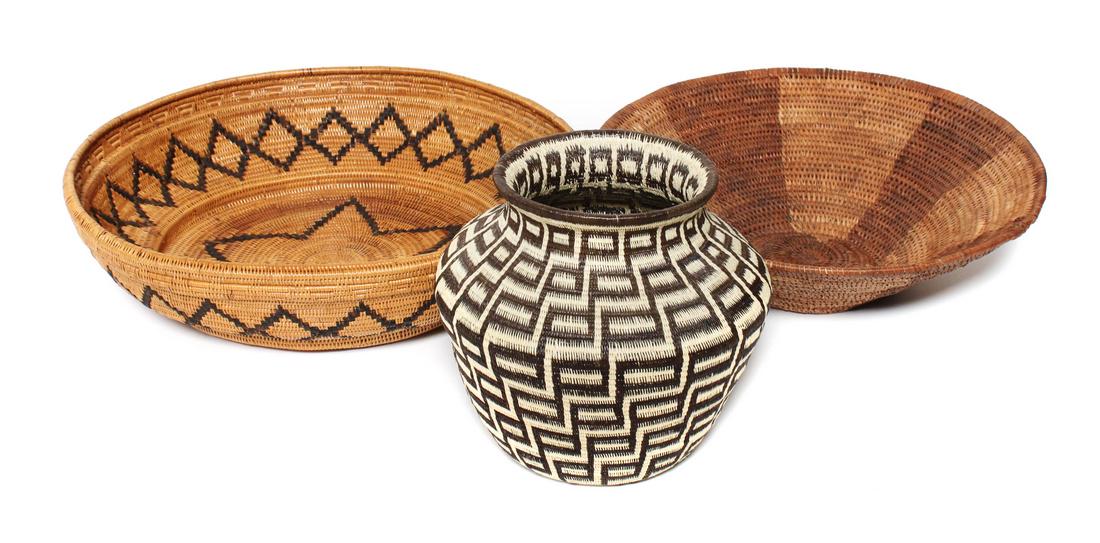 Two California Mission Baskets Diameter of largest 12 (1 of 1)