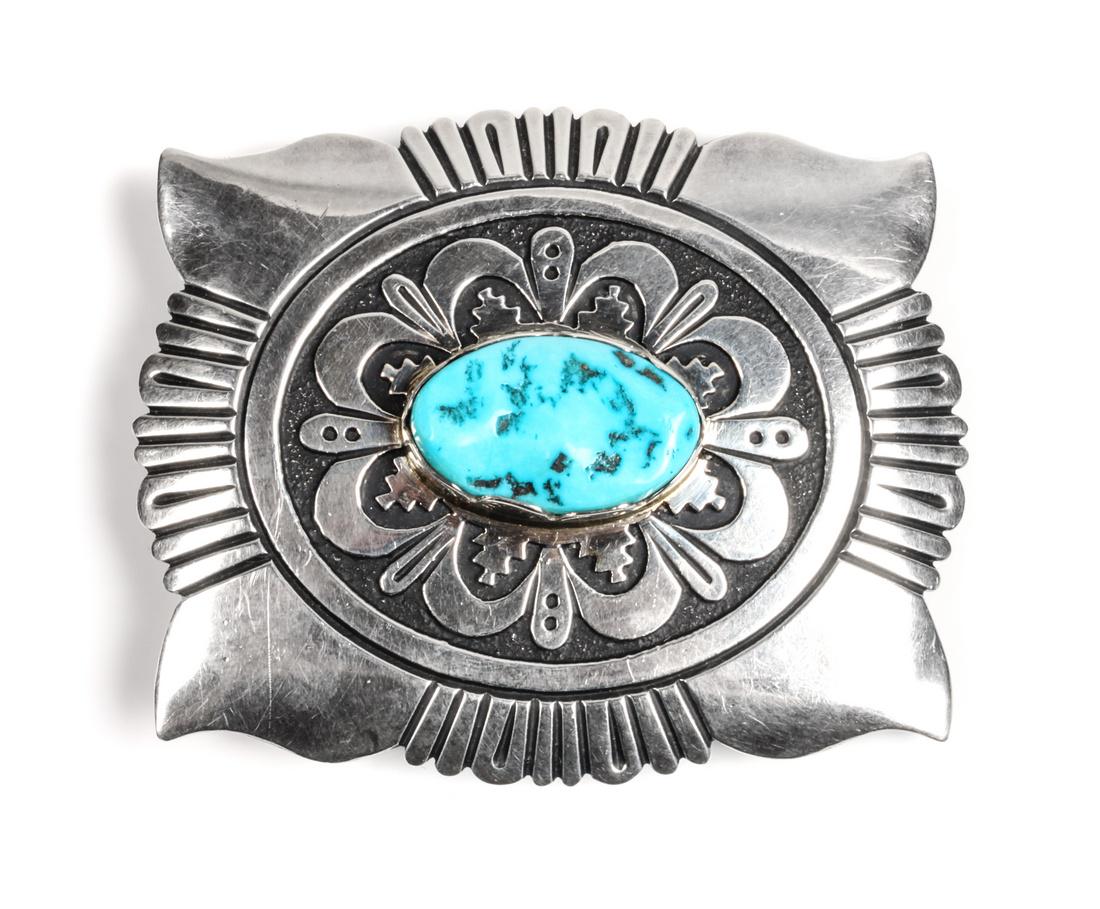 Tommy Singer (Dine, 1940-2014) Silver and Turquoise (1 of 1)