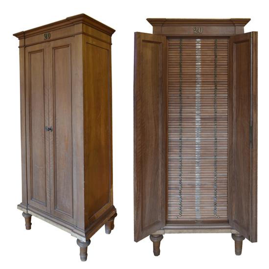 A Pair of Italian Walnut Specimen Cabinets 31" W x (1 of 4)