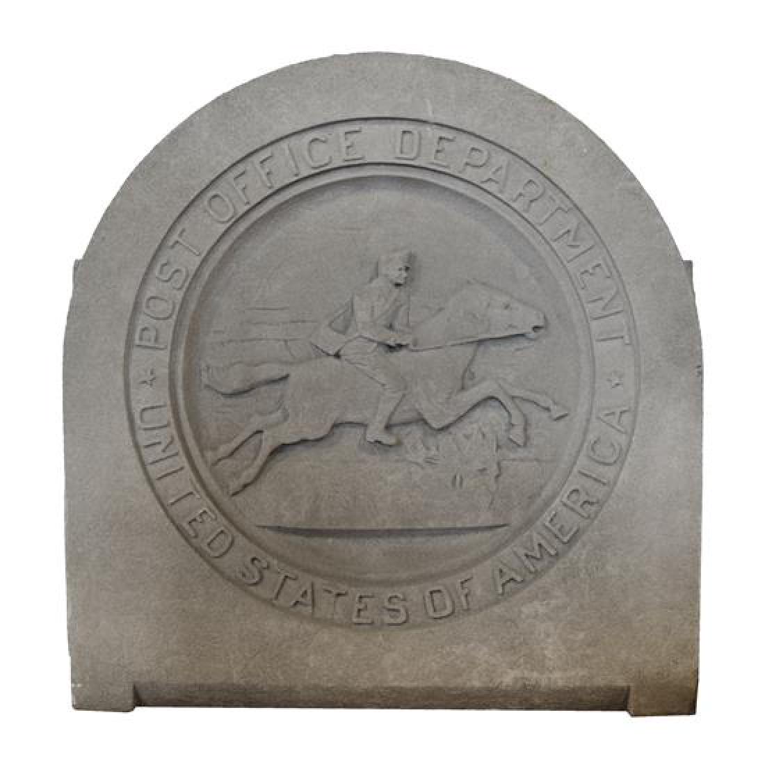 A Carved Limestone Roundel from a Chicago, IL. Post (1 of 3)